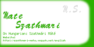 mate szathmari business card