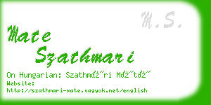 mate szathmari business card